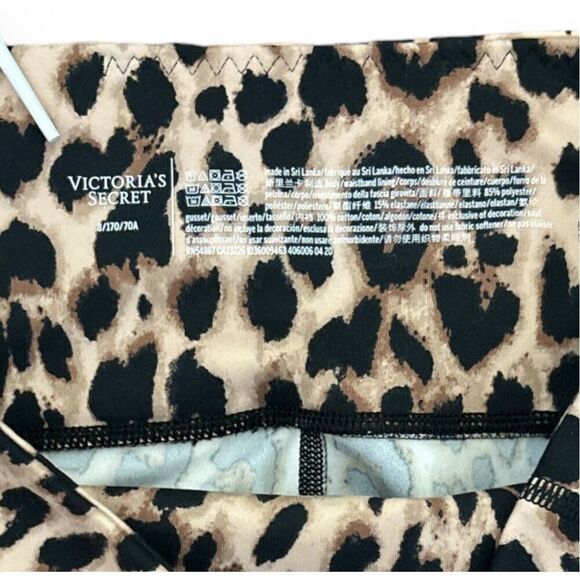 Victorias Secret Size 8 Leopard Moisture Wicking 4-Way Stretch Leggings … - Picture 3 of 5